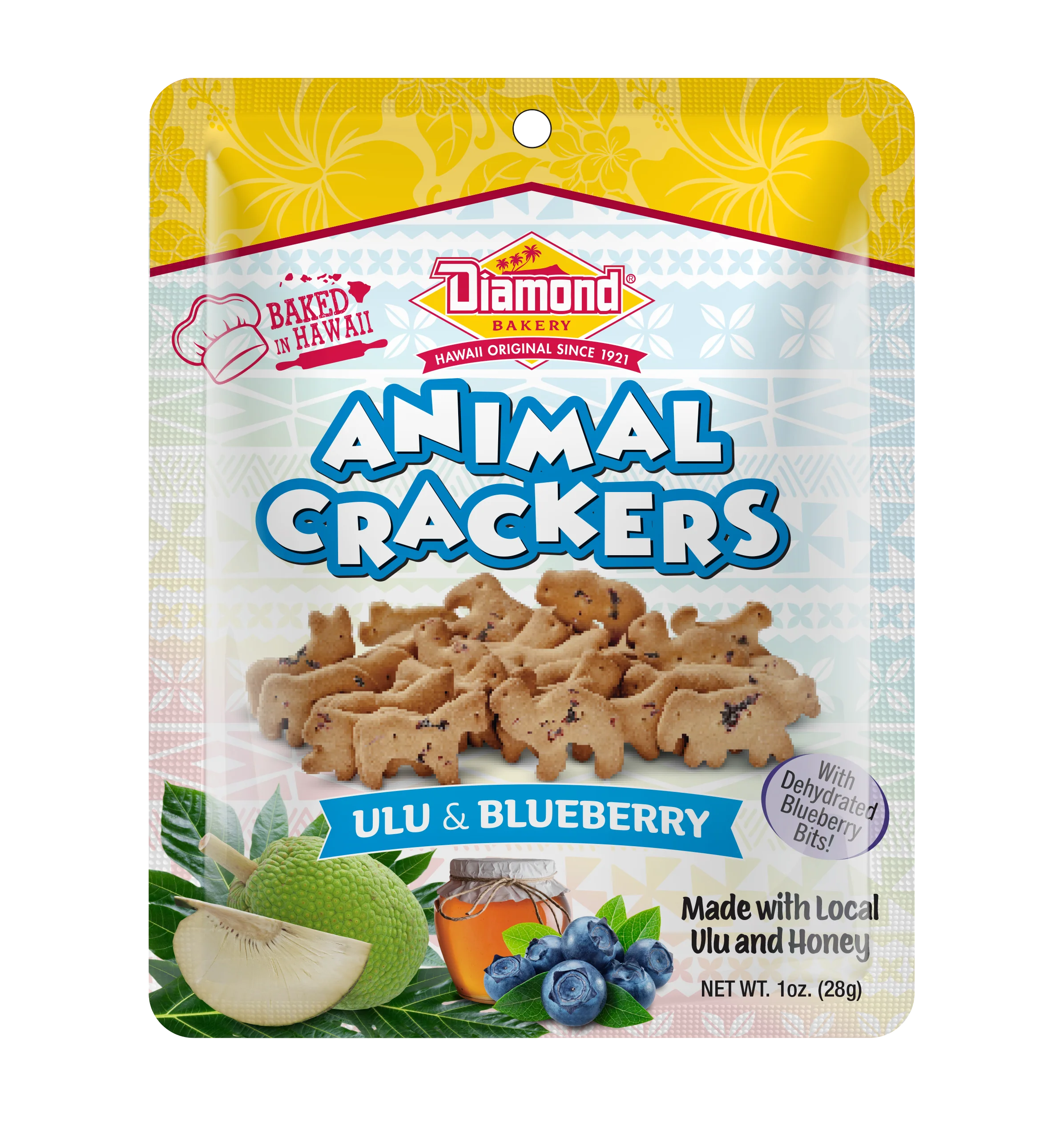 Diamond Bakery Ulu & Blueberry Animal Crackers (1oz /Case Of 100)