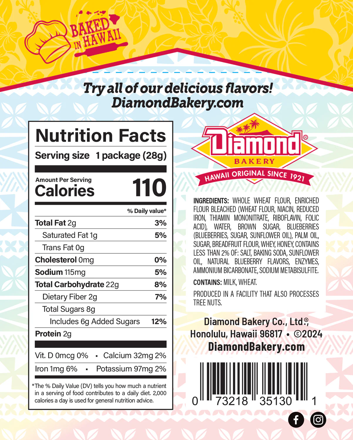 Diamond Bakery Ulu & Blueberry Animal Crackers (1oz /Case Of 100) - Image 2